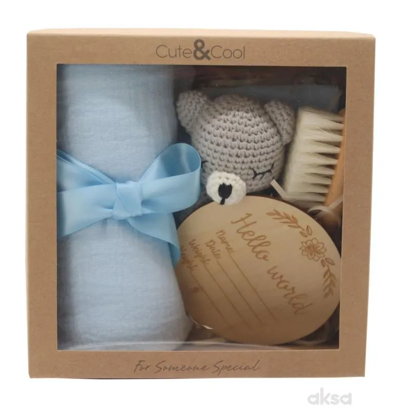Cute&Cool poklon set za bebe meda 4 kom