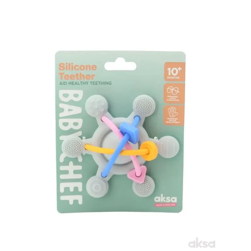 Baby Chef silikonska glodalica saturn, siva 