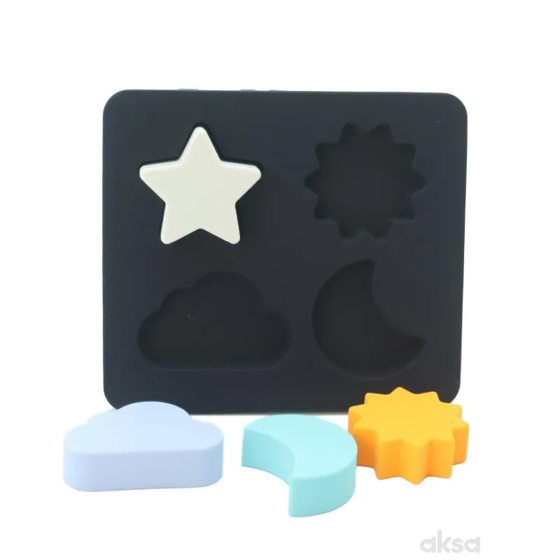 Baby Chef silikonske puzzle nebo, crna