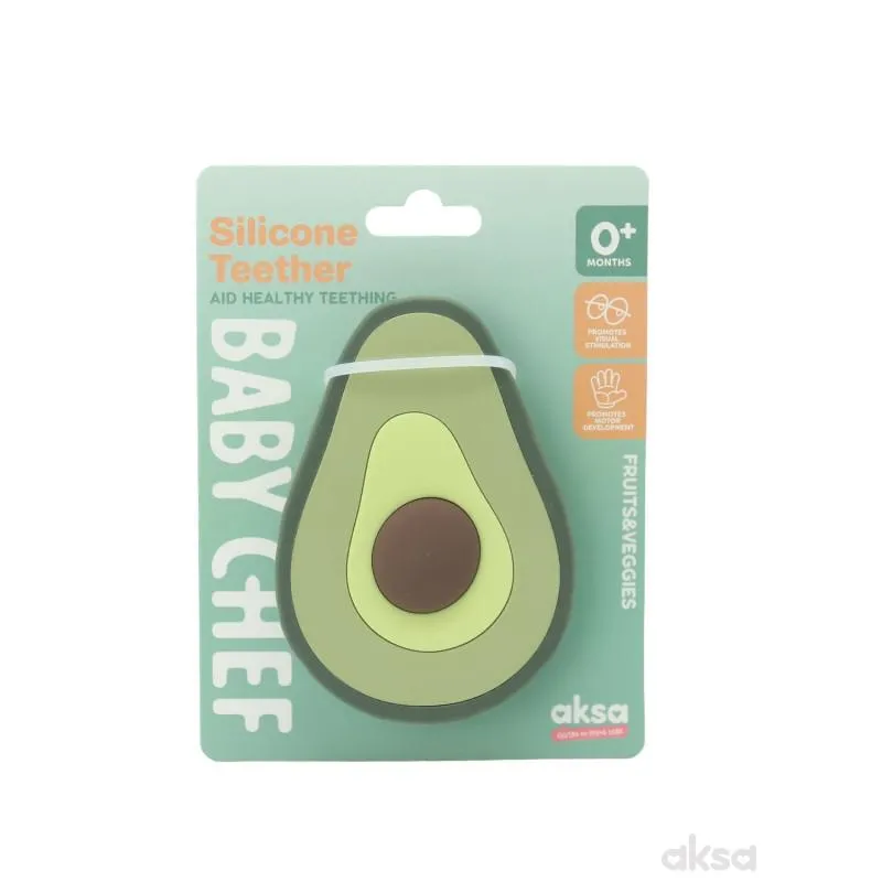 Baby Chef silikonska glodalica, avokado