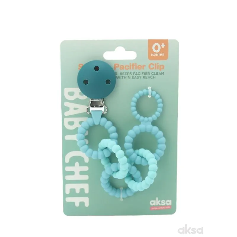 Baby Chef silikonski lančić za lažu, plavi 