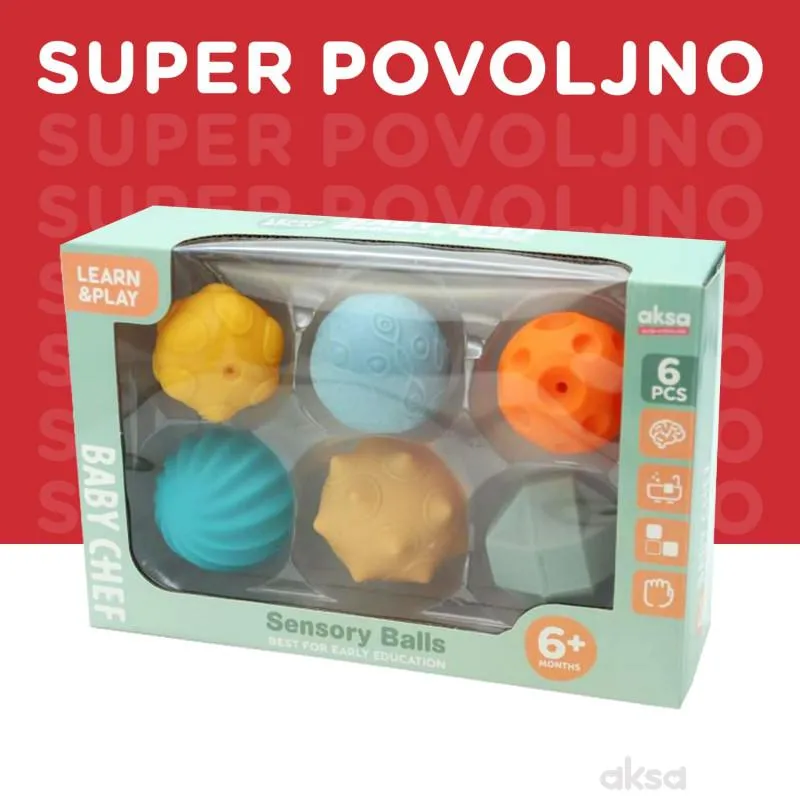 Baby Chef senzorne loptice, 6kom