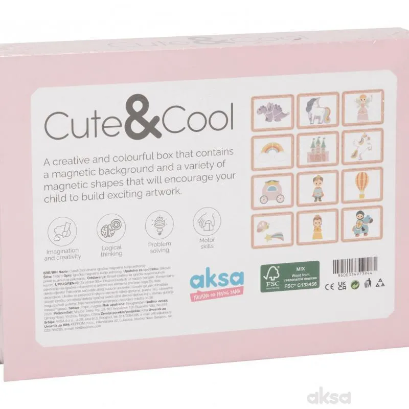 Cute&Cool drvena igračka magnetna kutija jednorog
