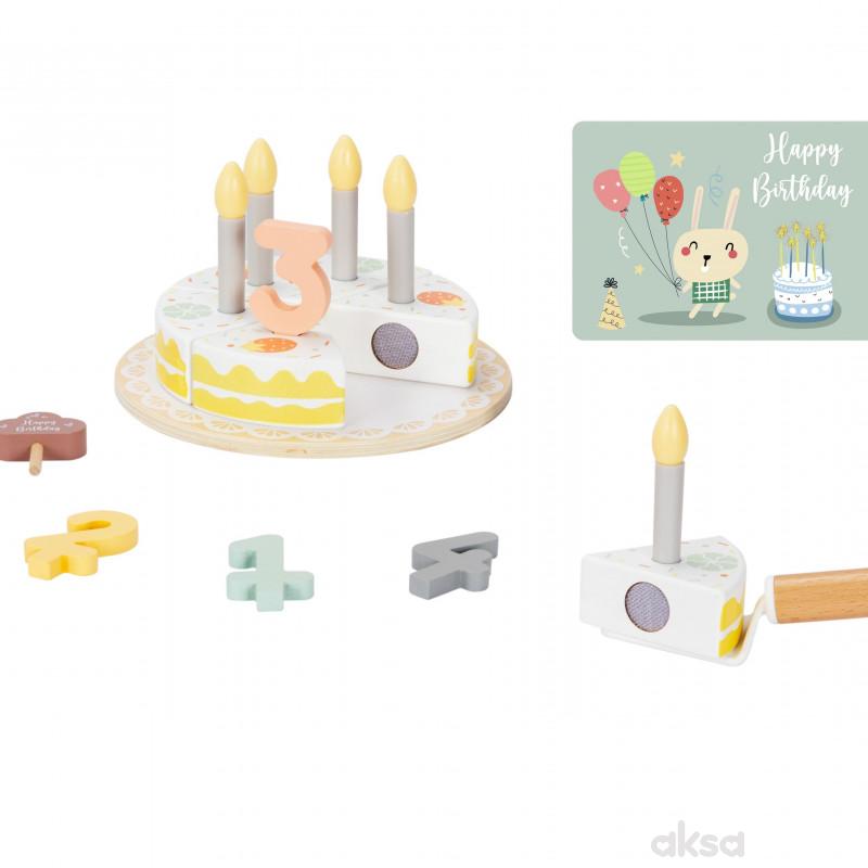 Cute&Cool drvena igračka set rođendanska torta 