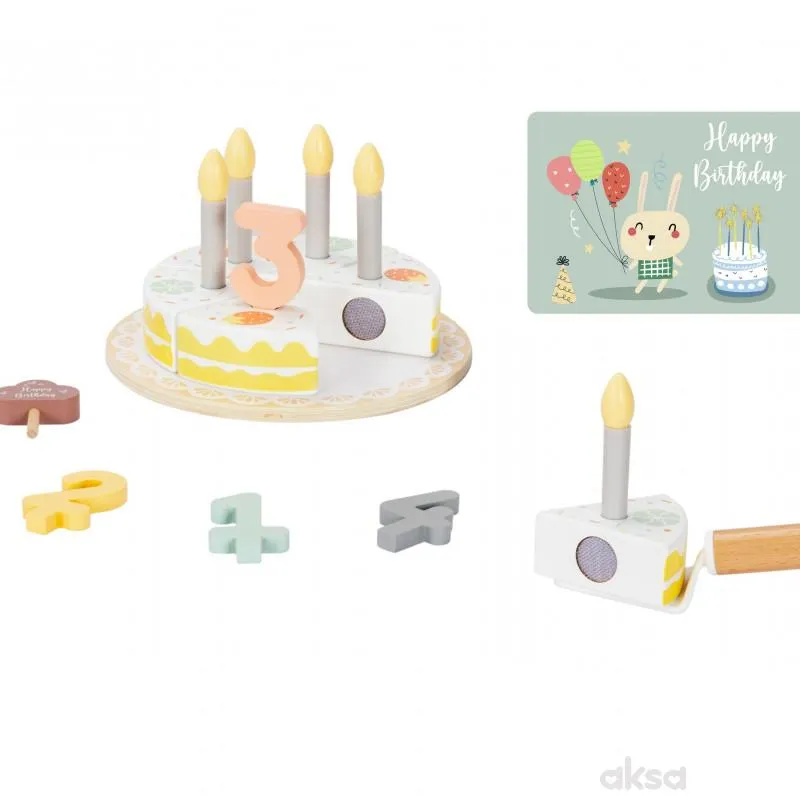 Cute&Cool drvena igračka set rođendanska torta