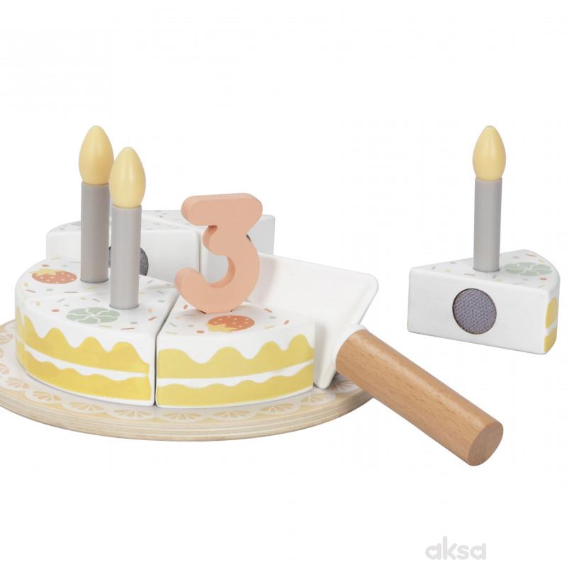 Cute&Cool drvena igračka set rođendanska torta 