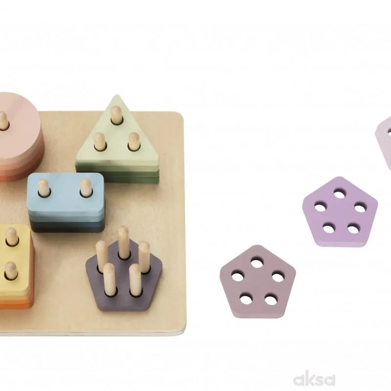 Cute&Cool drvena igračka geometrijski oblici