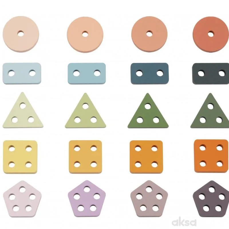 Cute&Cool drvena igračka geometrijski oblici
