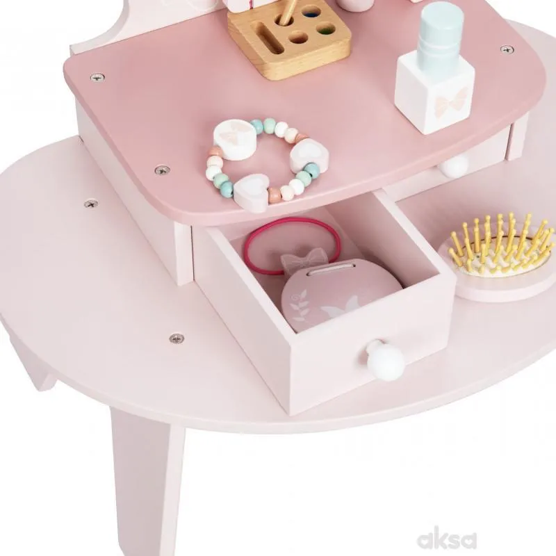 Cute&Cool drvena igračka make-up sto sa dodacima