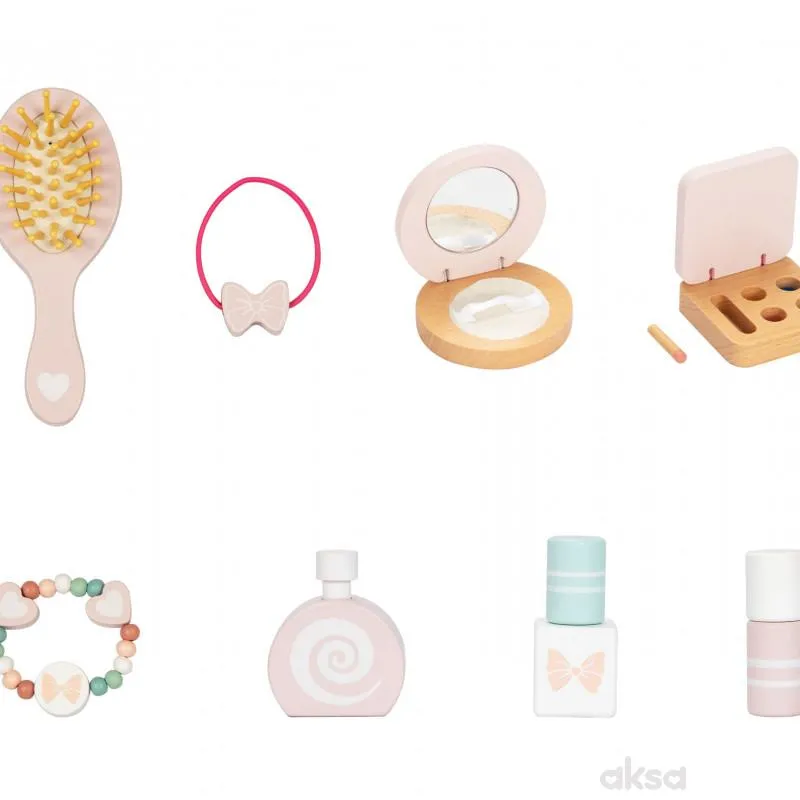 Cute&Cool drvena igračka make-up sto sa dodacima