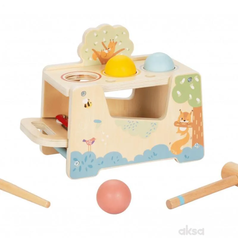Cute&Cool drvena igračka muzička klupa sa čekićem