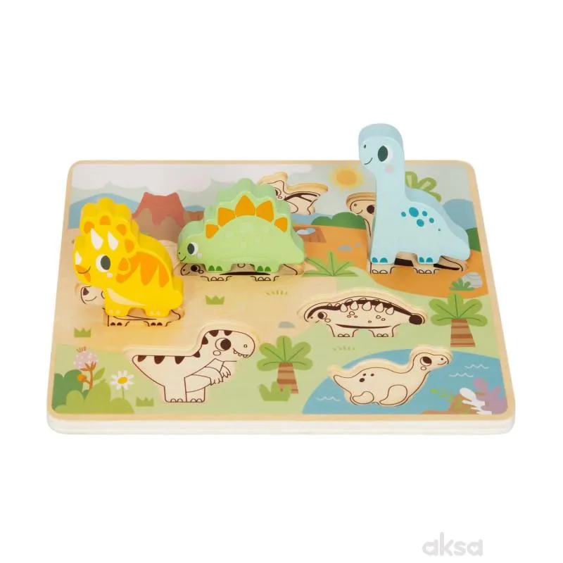 Cute&Cool drvena igračka umetaljka dinosaurus