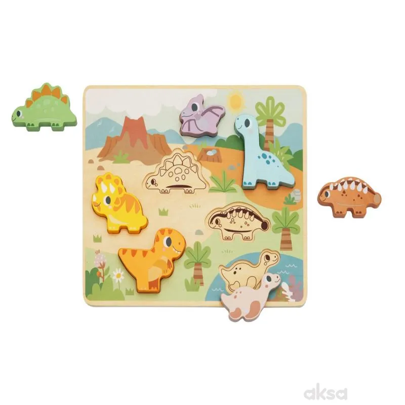 Cute&Cool drvena igračka umetaljka dinosaurus