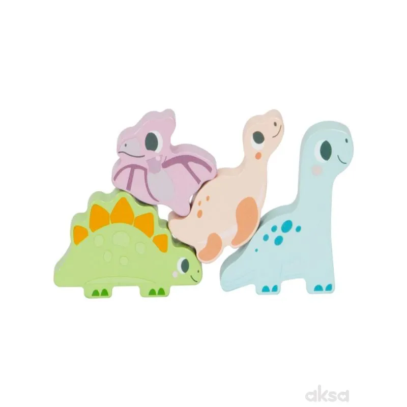 Cute&Cool drvena igračka umetaljka dinosaurus