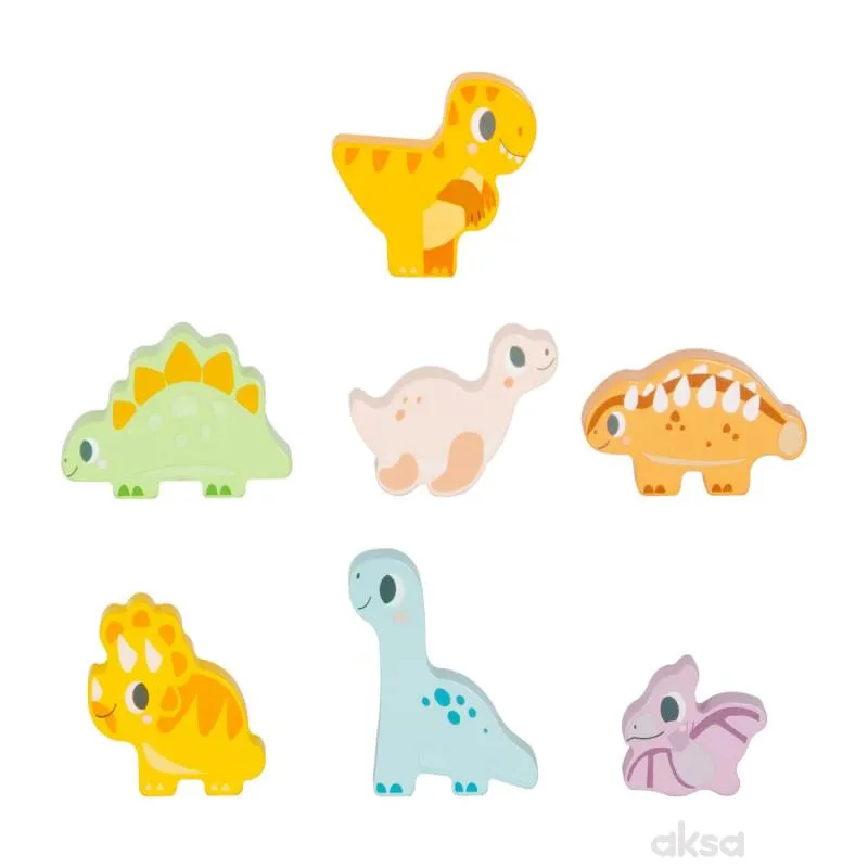 Cute&Cool drvena igračka umetaljka dinosaurus