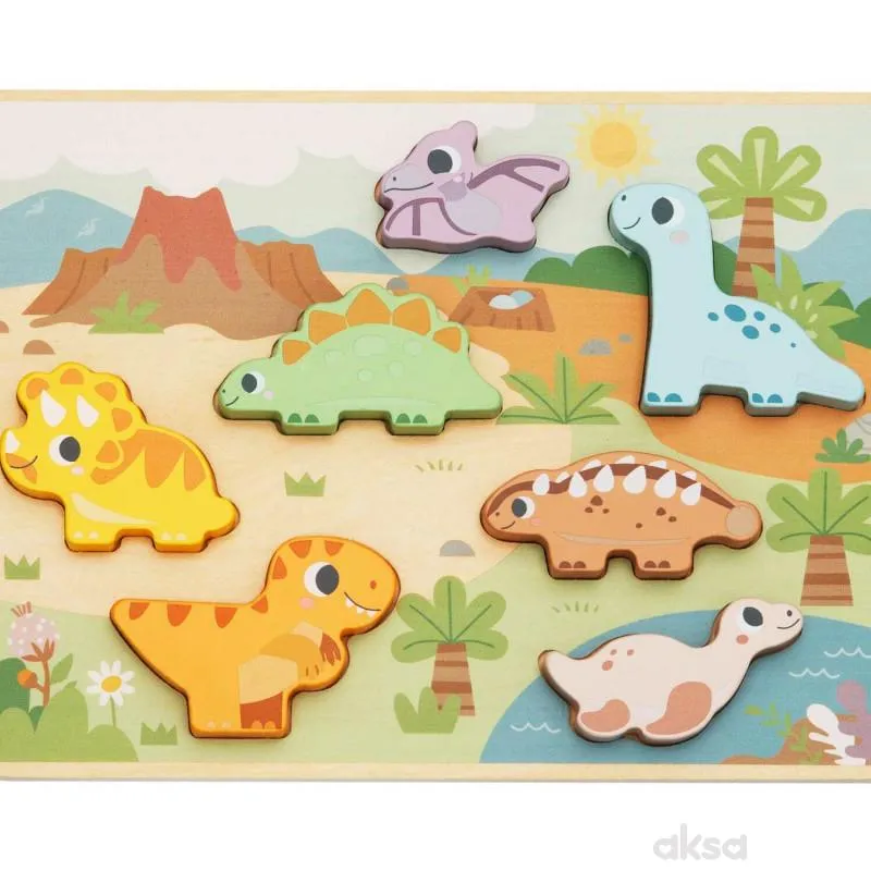 Cute&Cool drvena igračka umetaljka dinosaurus