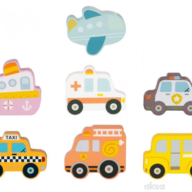 Cute&Cool drvena igračka umetaljka transport