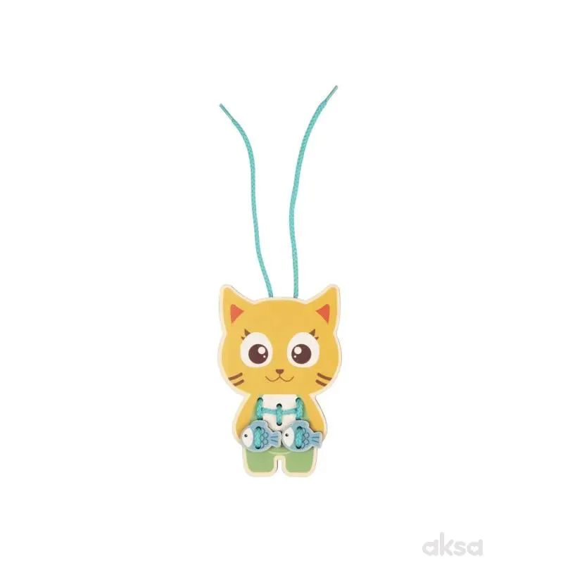 Cute&Cool drvena igračka pertlanja 5 životinja