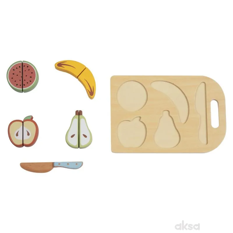 Cute&Cool drvena igračka set za seckanje voća