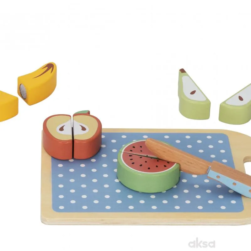 Cute&Cool drvena igračka set za seckanje voća