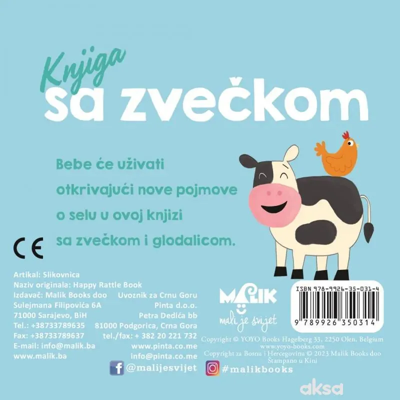 Malik knjiga sa zvečkom - na selu