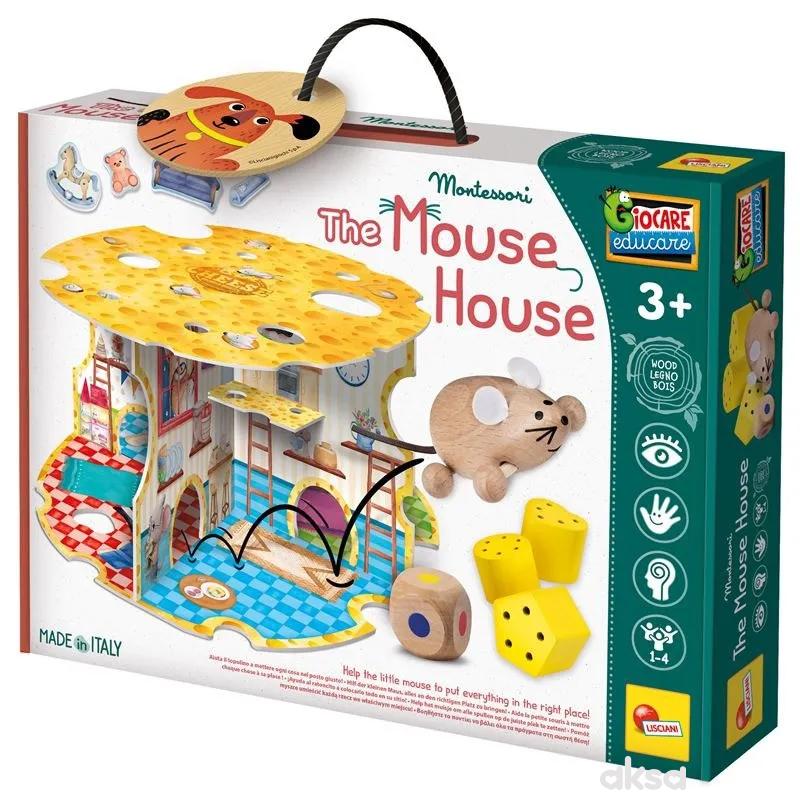 Montessori Baby drvena kućica za miša 