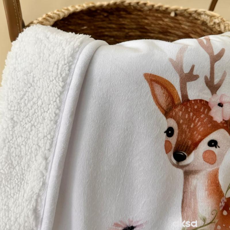 Baby Textil prekrivač sa krznom Bambi, 80x90cm 