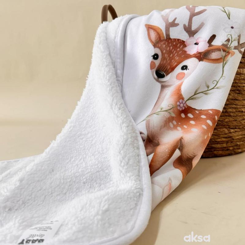 Baby Textil prekrivač sa krznom Bambi, 80x90cm 