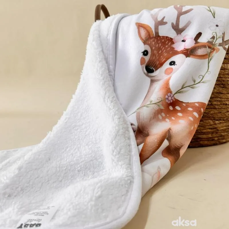 Baby Textil prekrivač sa krznom Bambi, 80x90cm