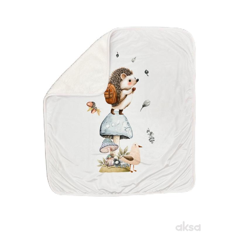Baby Textil prekrivač sa krznom Jež, 80x90cm 