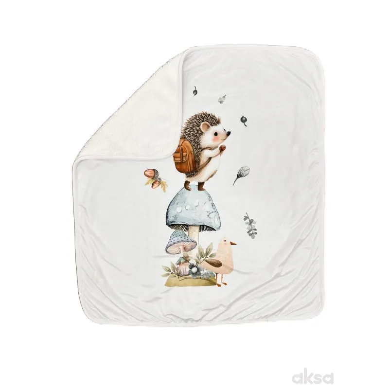 Baby Textil prekrivač sa krznom Jež, 80x90cm