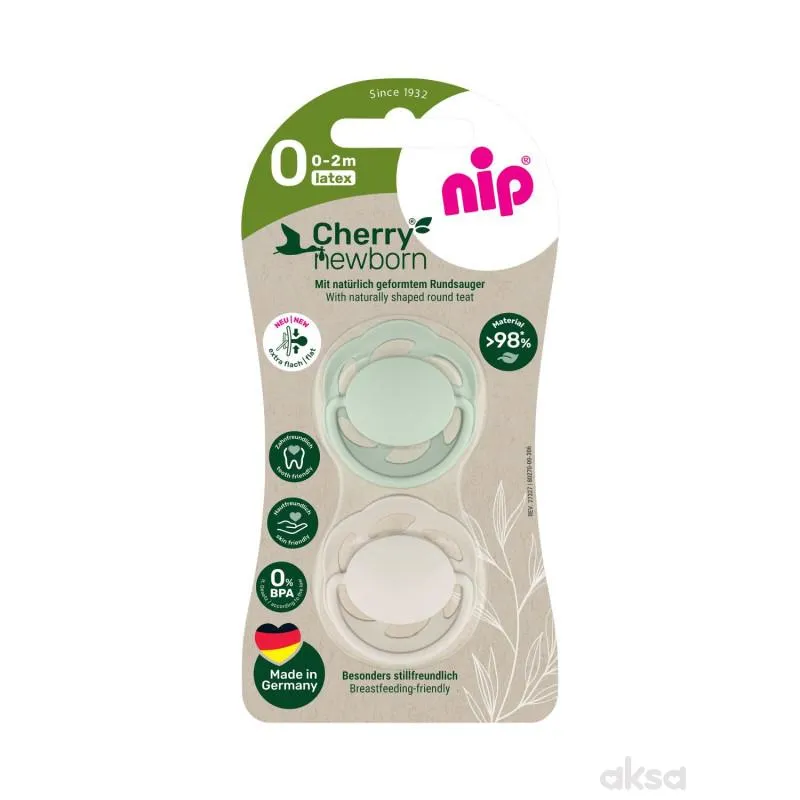 Nip laža Newborn,kaučuk, 0+m, 2kom,mix 