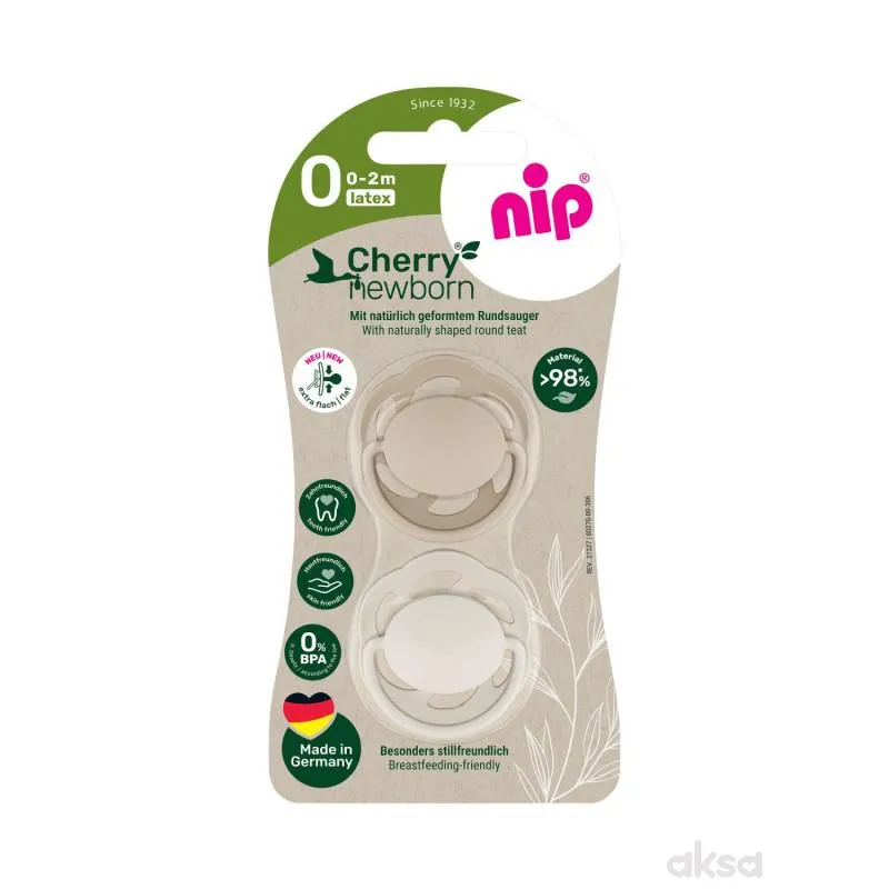 Nip laža Newborn,kaučuk, 0+m, 2kom,mix 