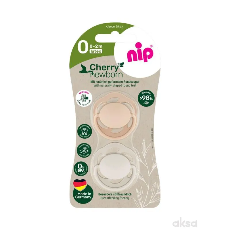 Nip laža Newborn,kaučuk, 0+m, 2kom,mix 