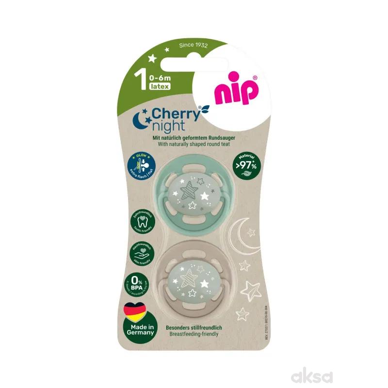 Nip laža Green višnjica noćna,kaučuk,0-6m,2kom,mix 