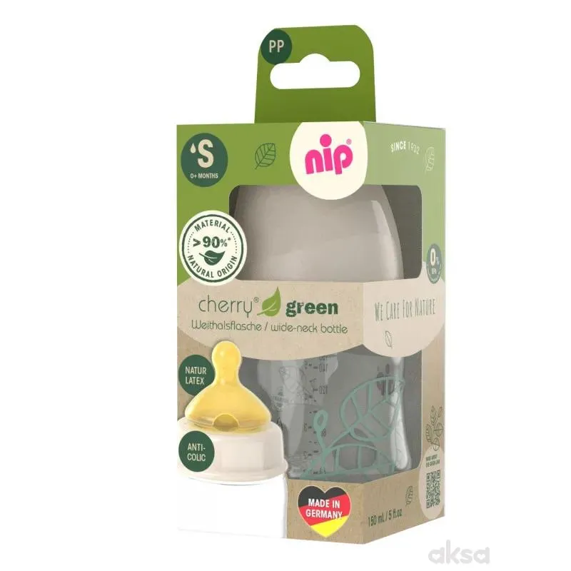 Nip Green PP flašica bež 120ml 0m+, S protok