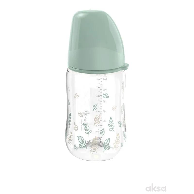 Nip Green PP flašica zelena 240ml 0m+,M protok 