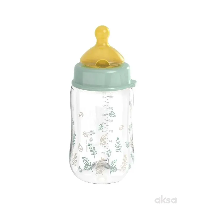 Nip Green PP flašica zelena 240ml 0m+,M protok
