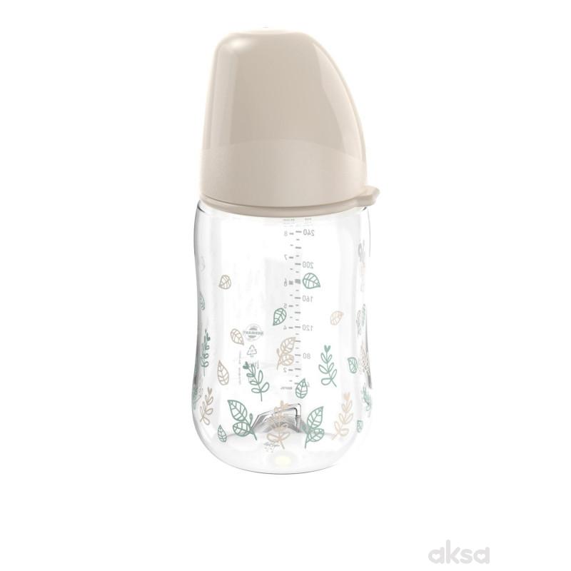 Nip Green PP flašica bež 240ml 0m+, M protok 