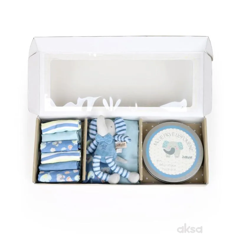 Jungle bebi set prvi otisak, plava