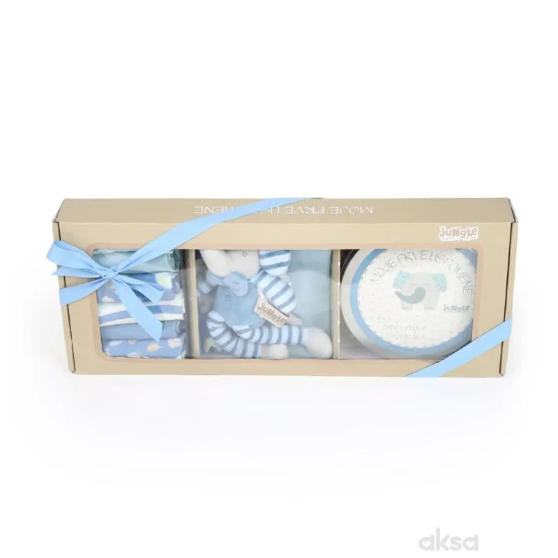 Jungle bebi set prvi otisak, plava