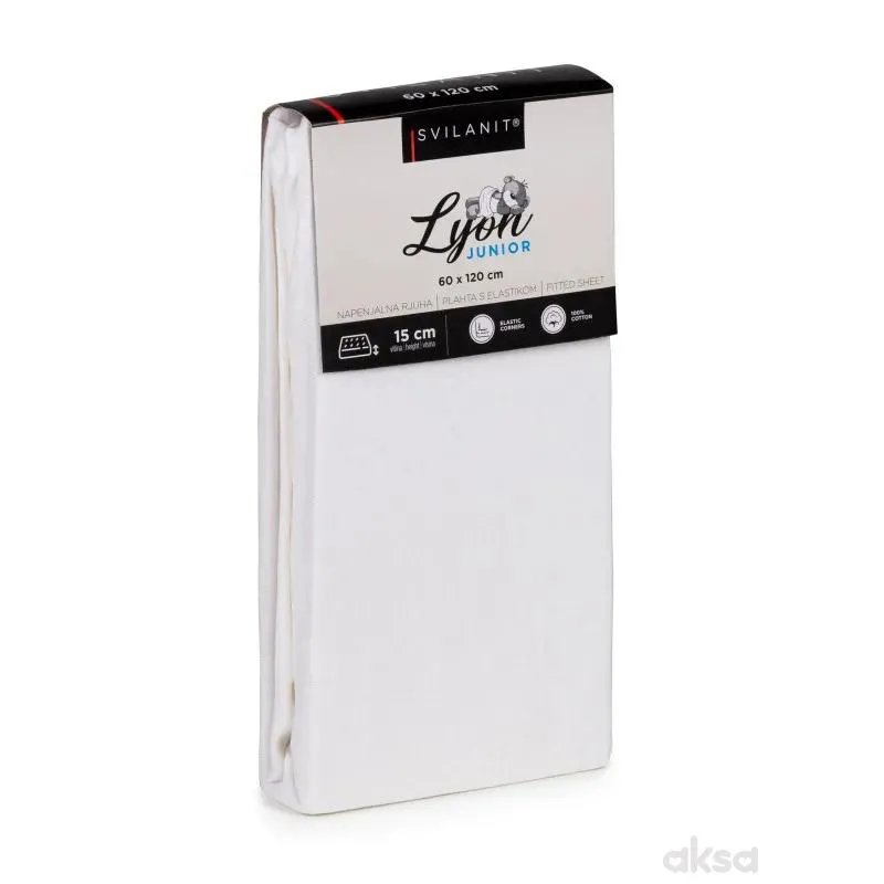 Vitapur Čaršaf Lyon junior bijela 70x140
