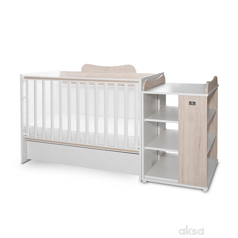 Lorelli krevetac Multi 5/1 190/72 white/light oak 