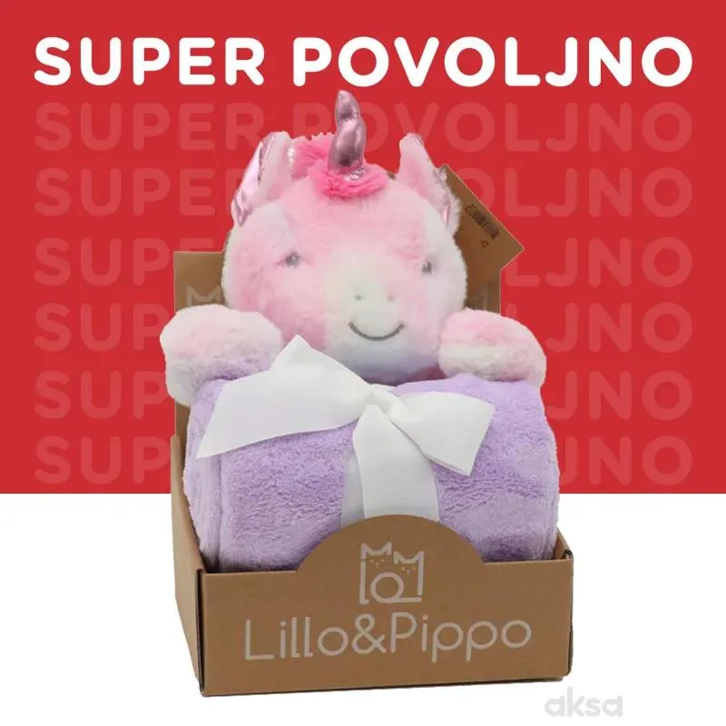 Lillo&Pippo ćebe sa igračkom jednorog
