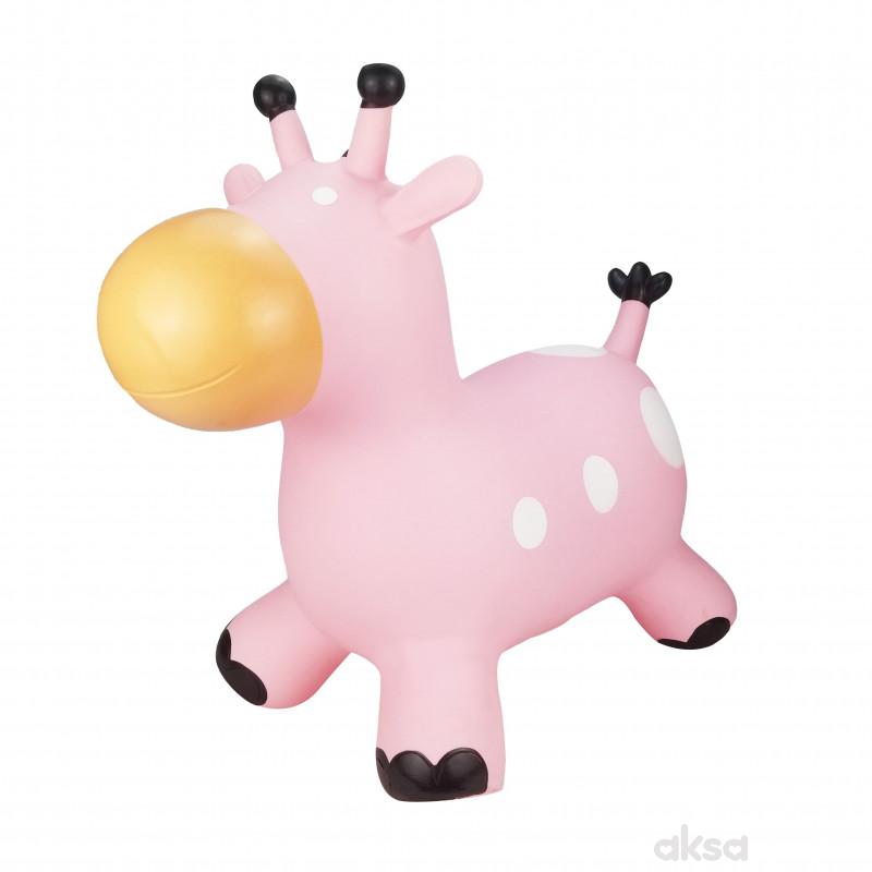 Cute&Cool igračka za skakanje roze žirafa 