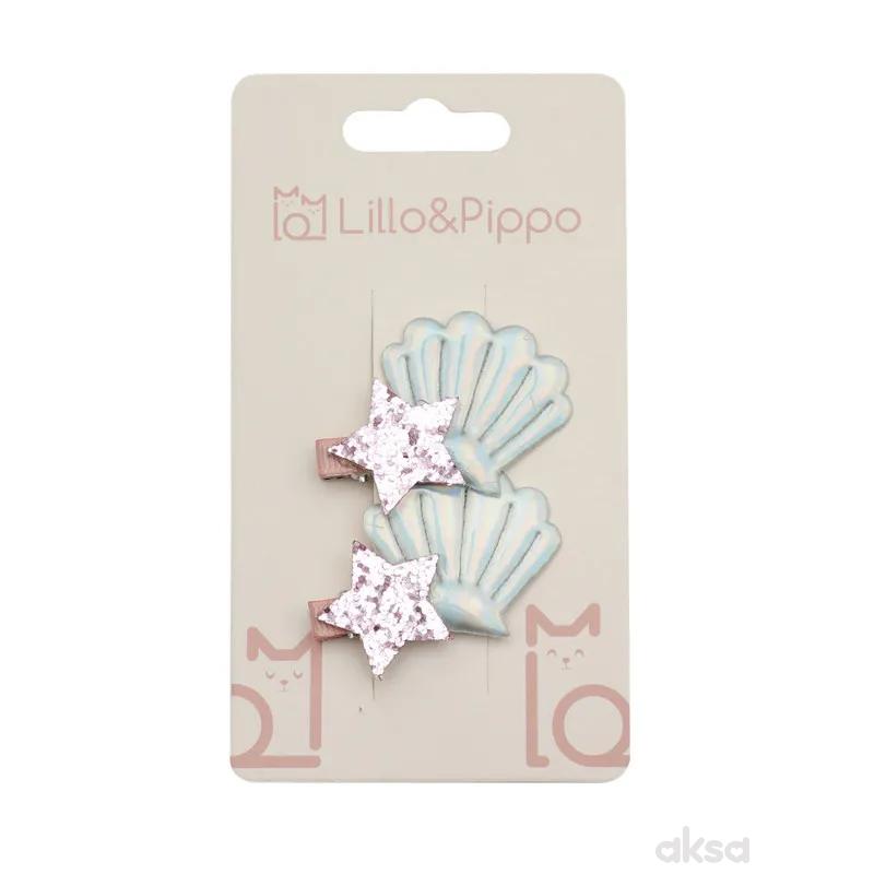 Lillo&Pippo šnalice za kosu 2/1 školjka 