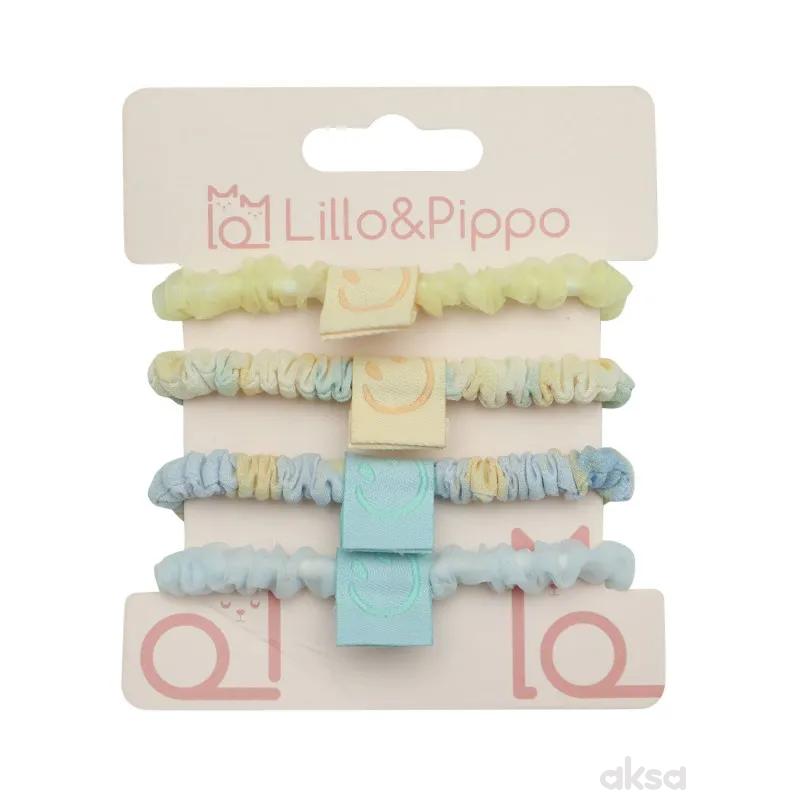 Lillo&Pippo gumice za kosu 4/1 smiley 