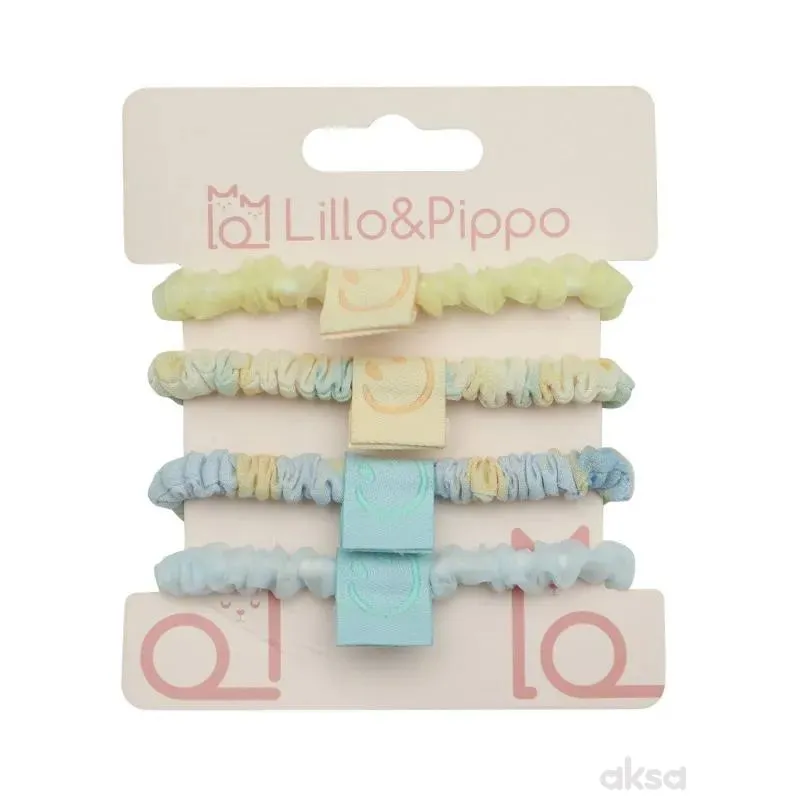 Lillo&Pippo gumice za kosu 4/1 smiley