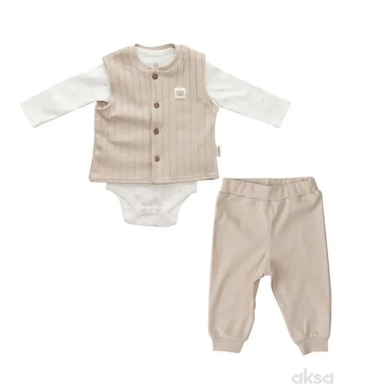 Lillo&Pippo set (bodi dr,pantalone,prsluk), dečaci