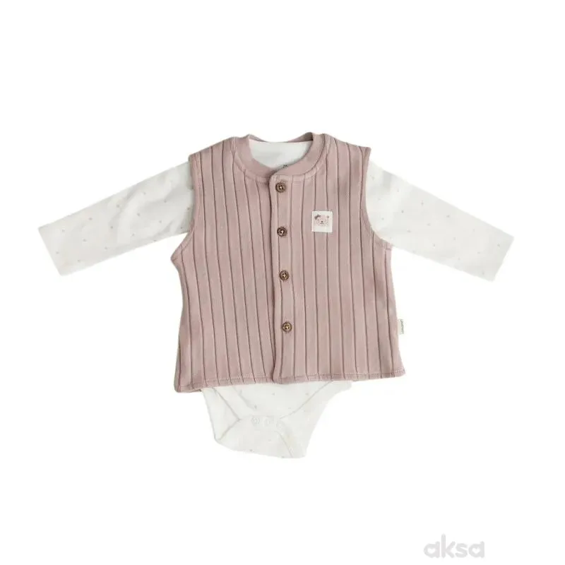 Lillo&Pippo set (bodi,pantalone,prsluk), devojčice
